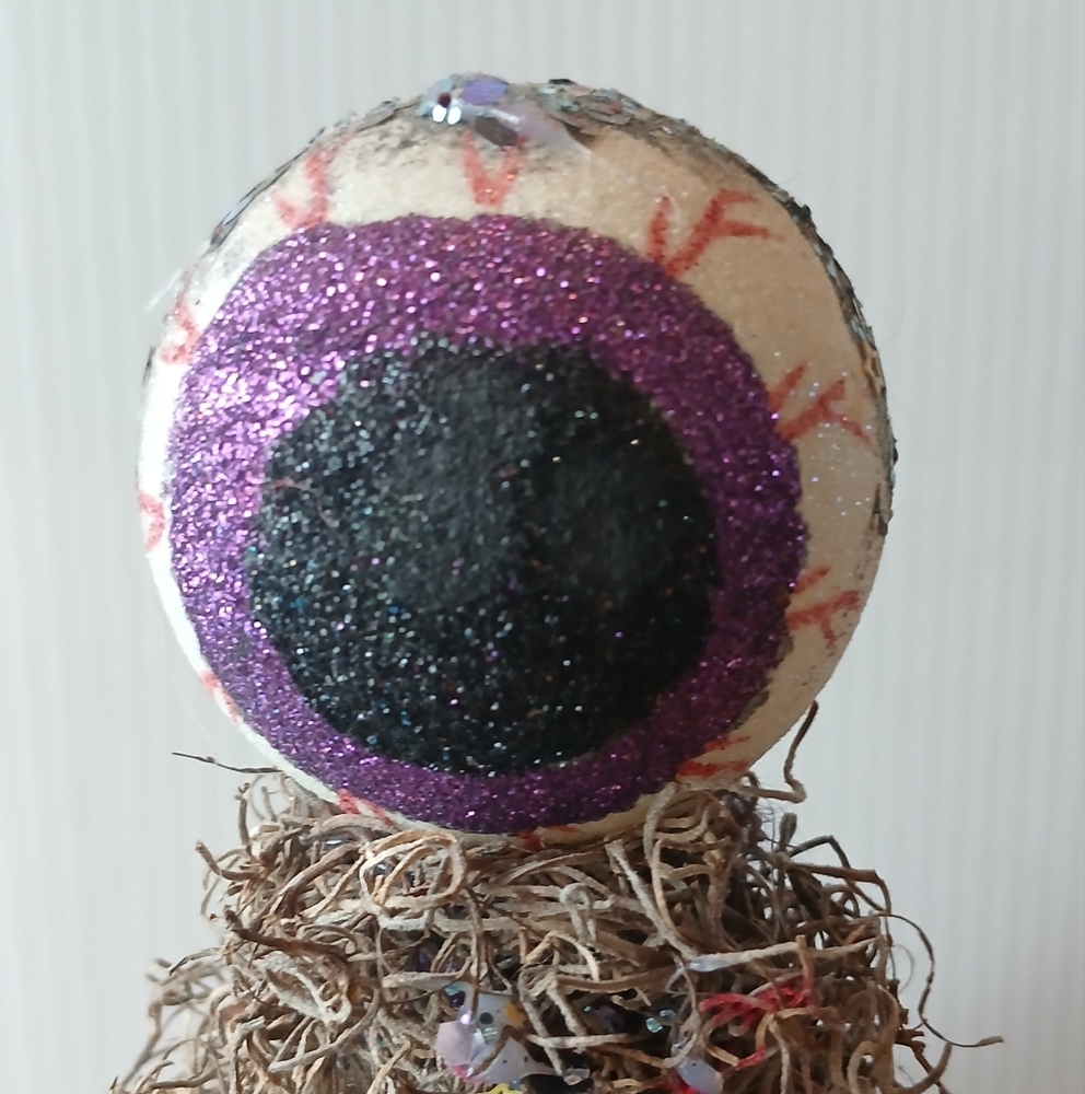 Apothecary Halloween bottle, altered art potion bottles, mixed media apothecary - Picture 7 of 9